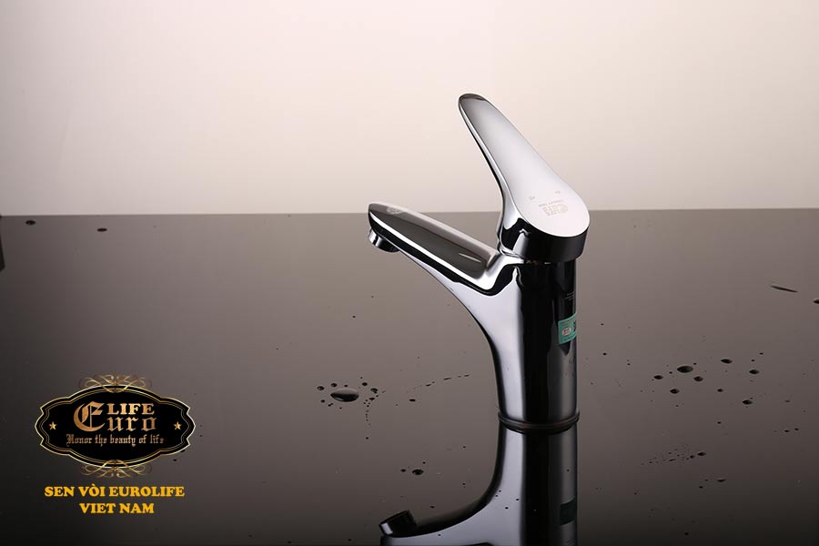 (Có Video) Vòi lavabo nóng lạnh Đồng mạ Chrome Eurolife EL-LOT 02 (Trắng bạc)
