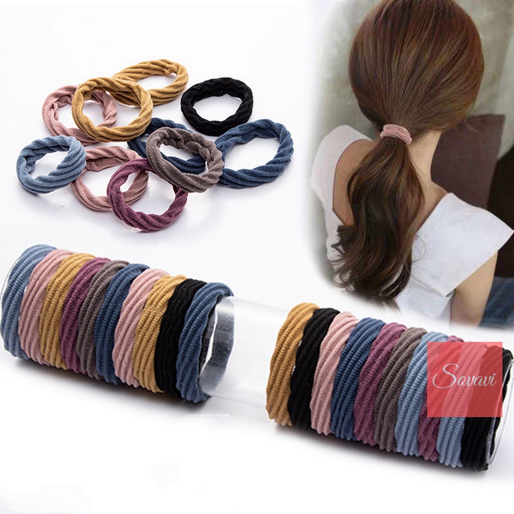 Chun buộc tóc hình sóng chất đẹp T005  sovavi