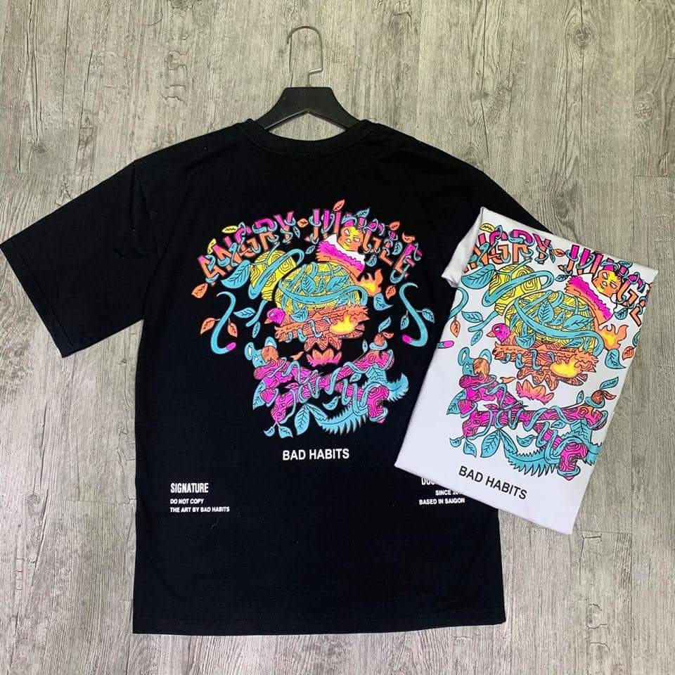 [YoloBoutique] ÁO THUN BAD HABITS JUNGLE UNISEX (ĐEN, TRẮNG)