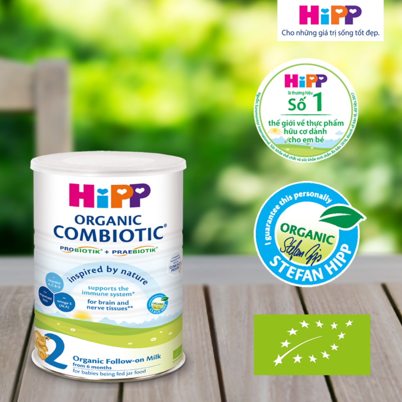 Sữa Bột HiPP COMBIOTIC ORGANIC HMP Số 2 Lon 800G [thu đai] MẪU MỚI