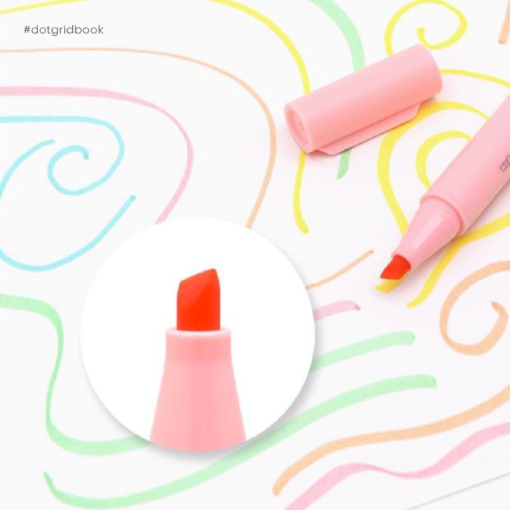 Bộ 05 bút Highlight Plastic KACO H Pastel mẫu 02