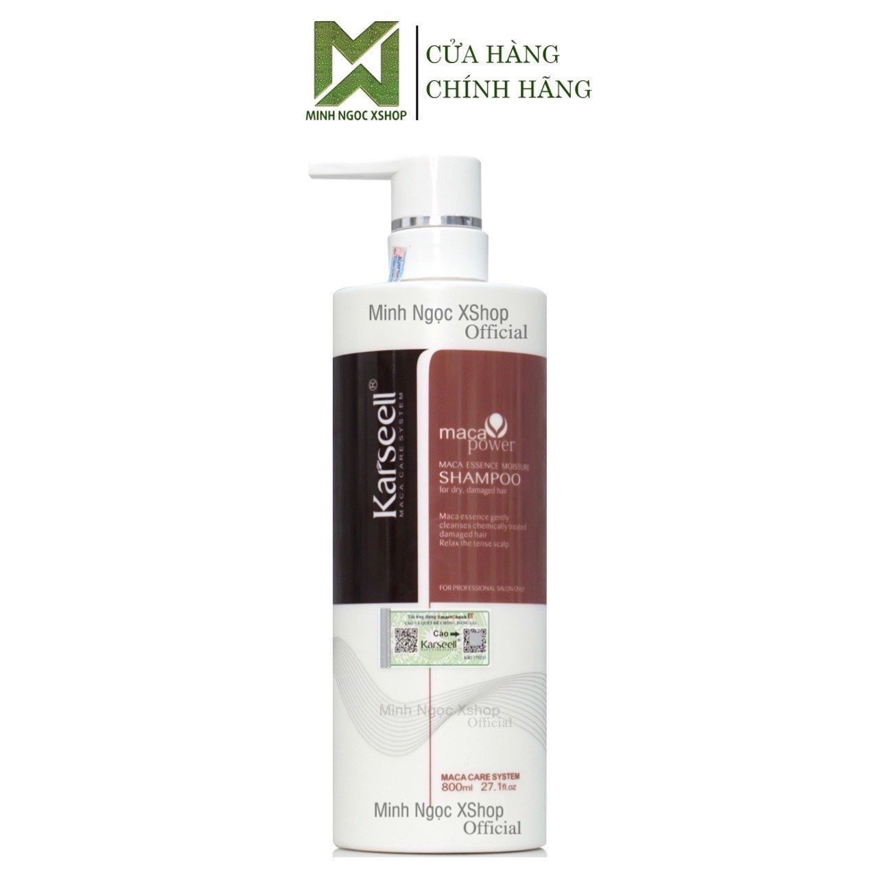 Dầu gội phục hồi siêu mượt Karseell Maca Care System 800ML chính hãng