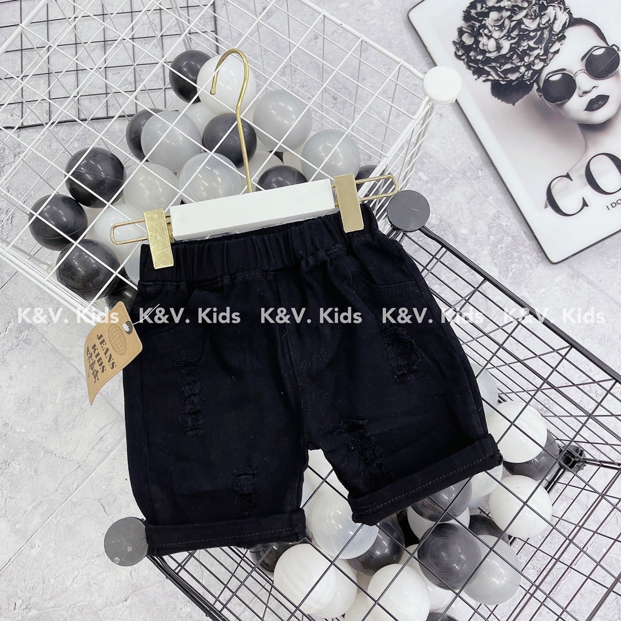 Quần kaki trắng đen cho bé tư 7-30kg chất quần dày dặn mềm mịn phong cách