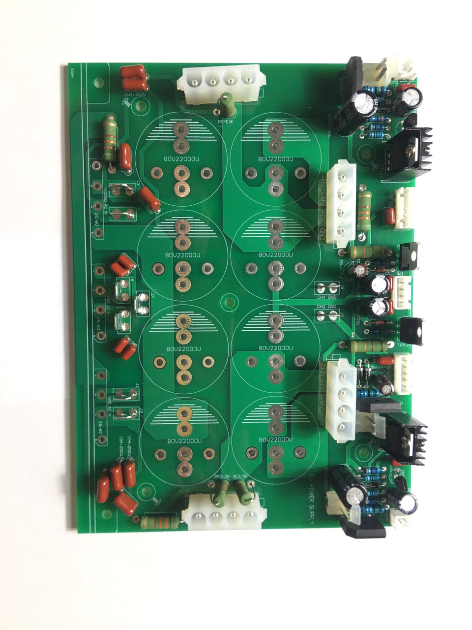 Bo mạch nguồn đẩy CA18 CA20 8 tụ 3 cấp nguồn class H