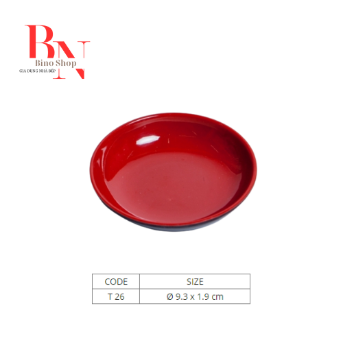 [HCM]10 Chén Nước Chấm Đỏ Đen - T26