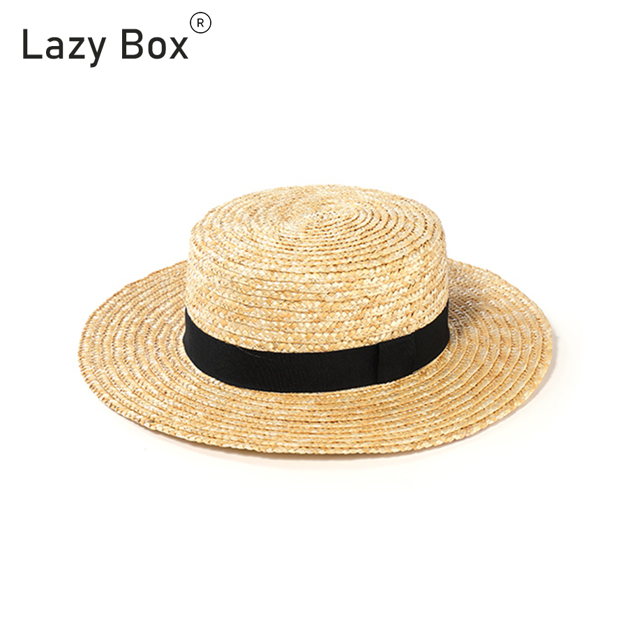 Mũ cói nón cói đi biển dáng gaucho dây nơ đen