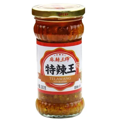 Sa tế ớt chưng dầu ma la san shi 260g ma la san shi te la wang 特辣王