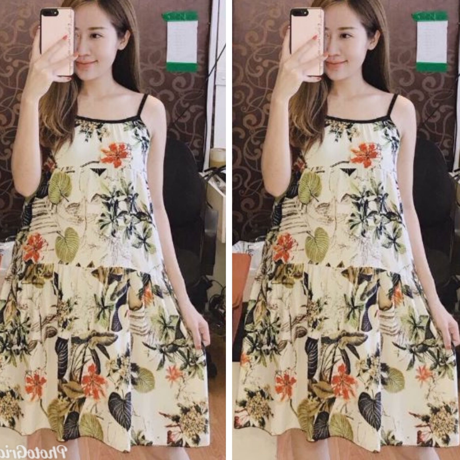 váy bầu lanh chất mát