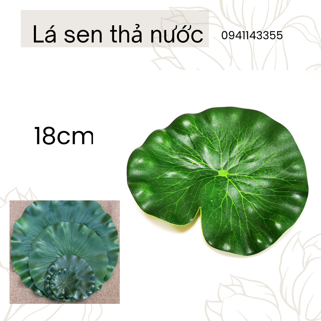HCM Lá sen thả nước trang trí hồ cá tiểu cảnh