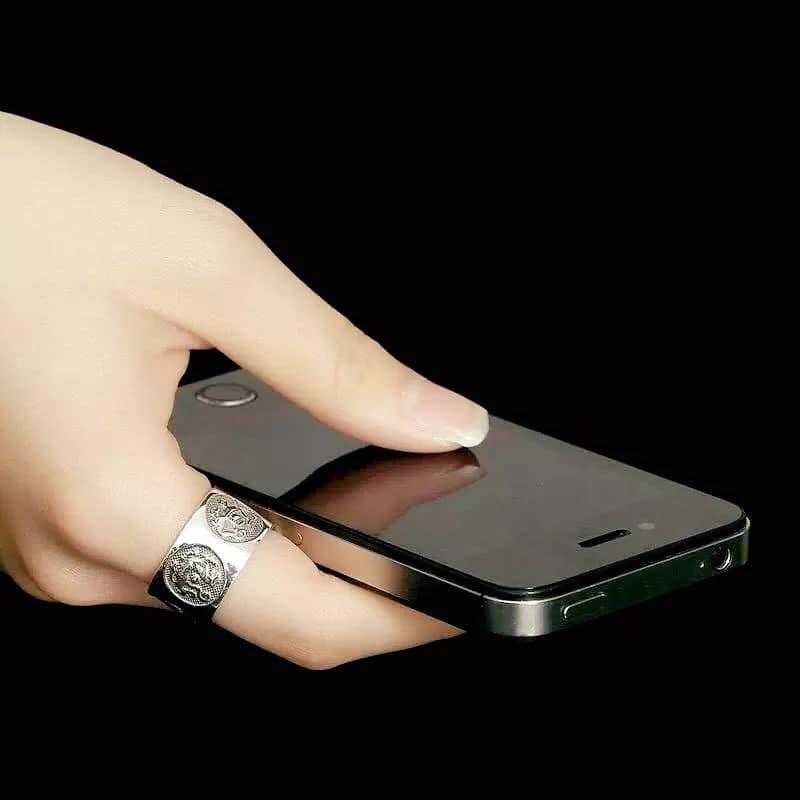NHẪN NAM BẠC 925 TỨ LINH CHẦU MỆNH