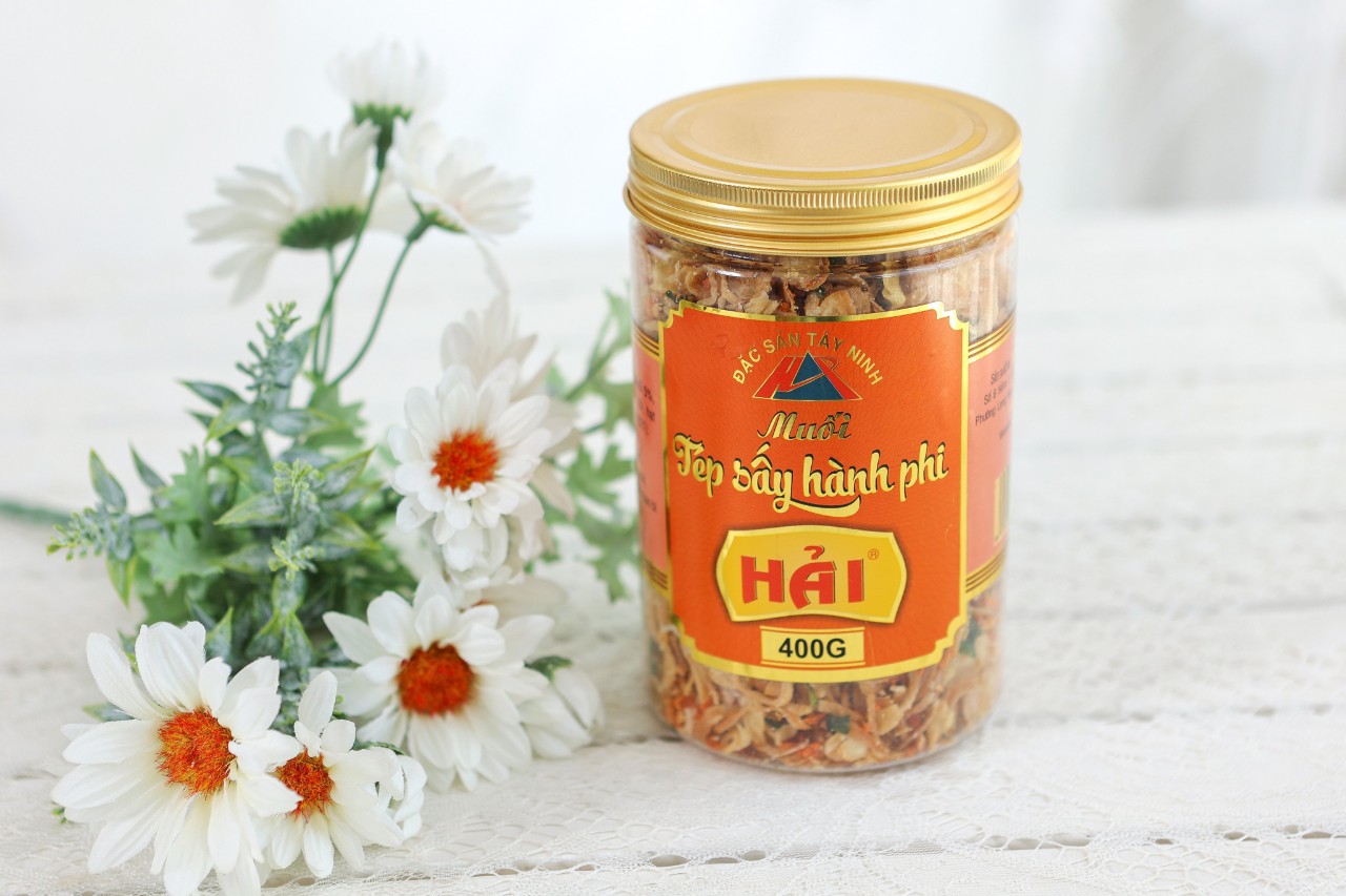 Muối tép sấy hành phi - muối Hải Tây Ninh (hũ nắp nhôm cao cấp)