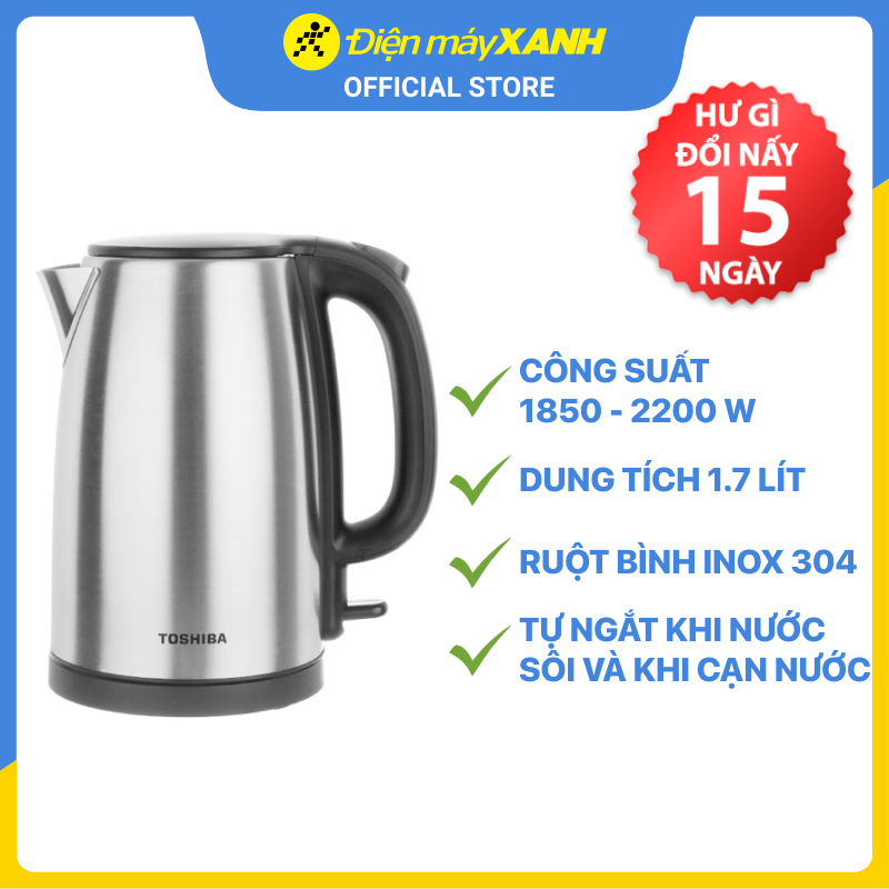 Bình đun siêu tốc Toshiba 1.7 lít KT-17SH2NV