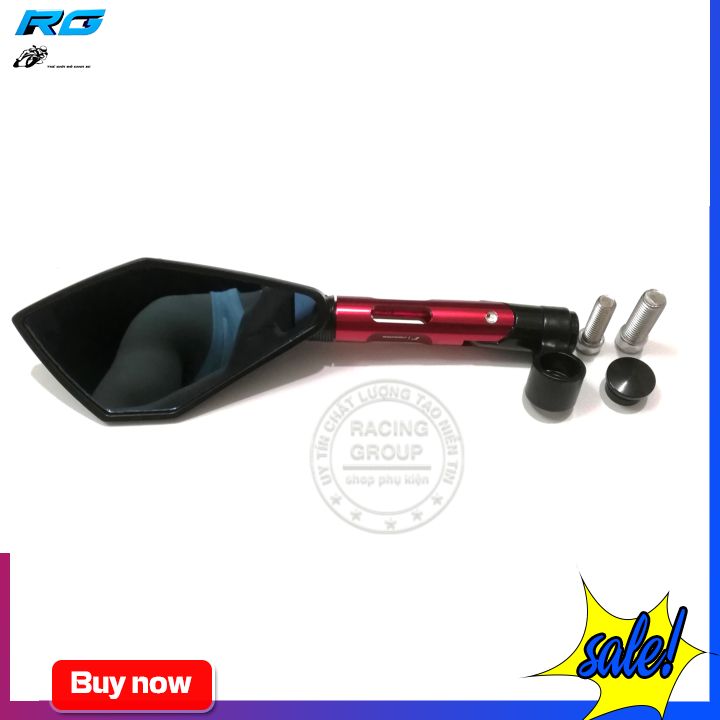 Gương Chiếu Hậu Rizoma 5 Cạnh - 1 Cặp Đỏ