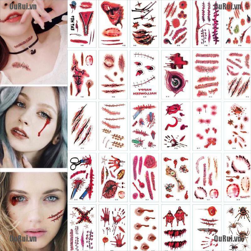 Sét 5 miếng dán vết thương trang trí halloween
