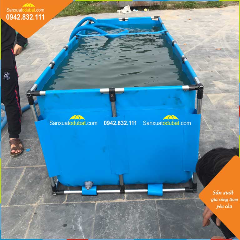 Bể bạt nuôi cá koi KT 2x1.1x0.8m