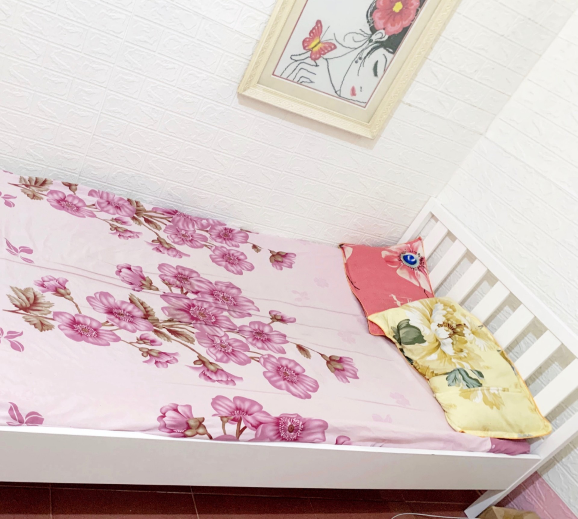 Giường gỗ 1mx2m gỗ thông nhập khẩu