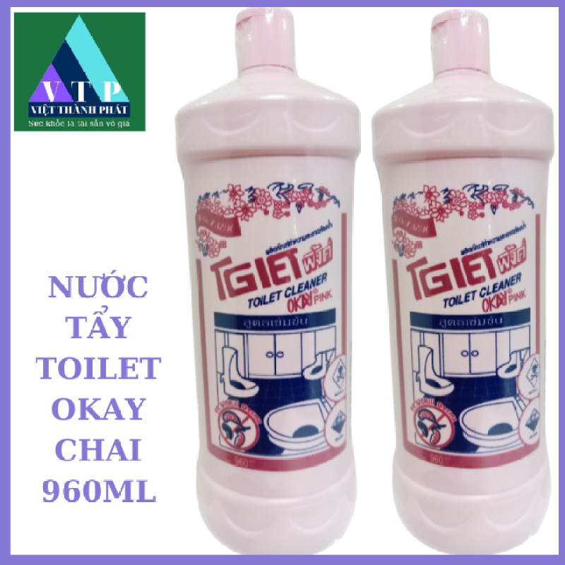 [GIÁ SỈ 1 CHAI] Nước tẩy toilet OKAY THAILAND sạch diệt khuẩn - Chai 960ml