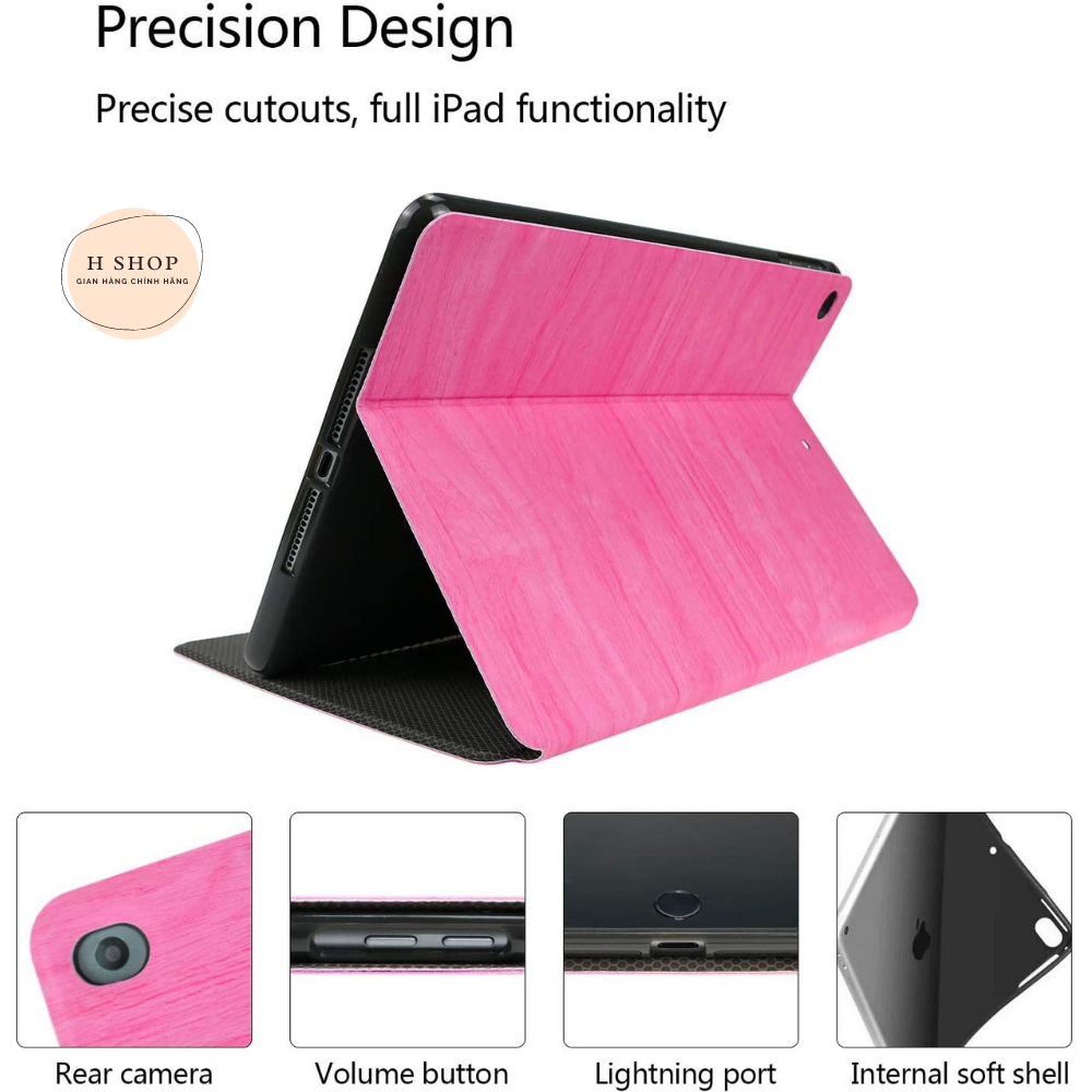 Bao da iPad 2 3 4 Vân Gỗ  - Bao da mới siêu hot năm 2017 - PKCB