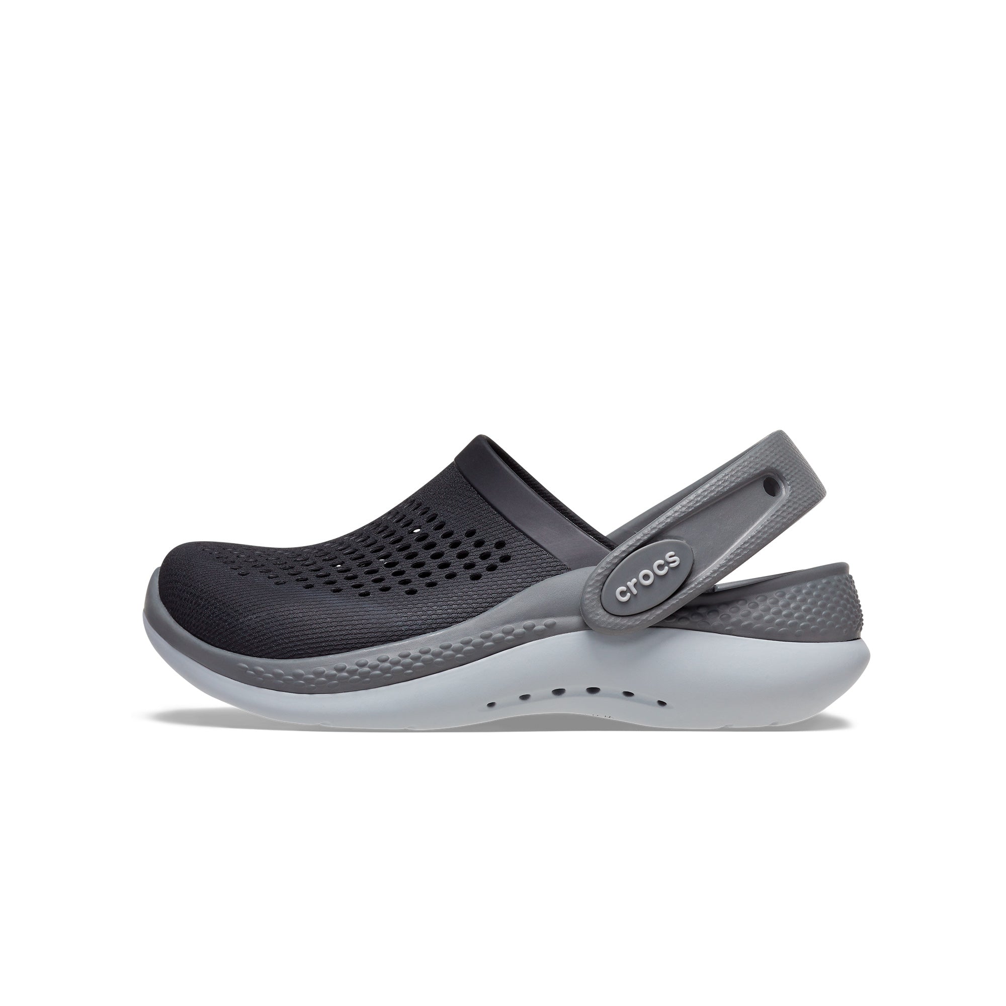 Giày Clog Trẻ Em Crocs Toddler Literide 360 - Black/Slate Grey