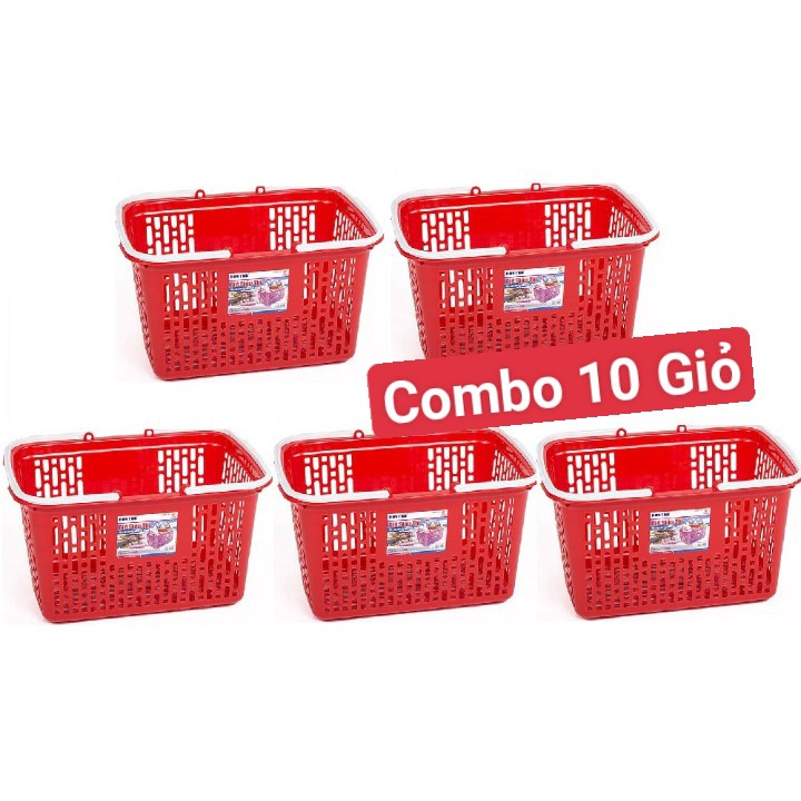 Combo 10 Giỏ / Làn Siêu Thị Duy Tân Không Nắp