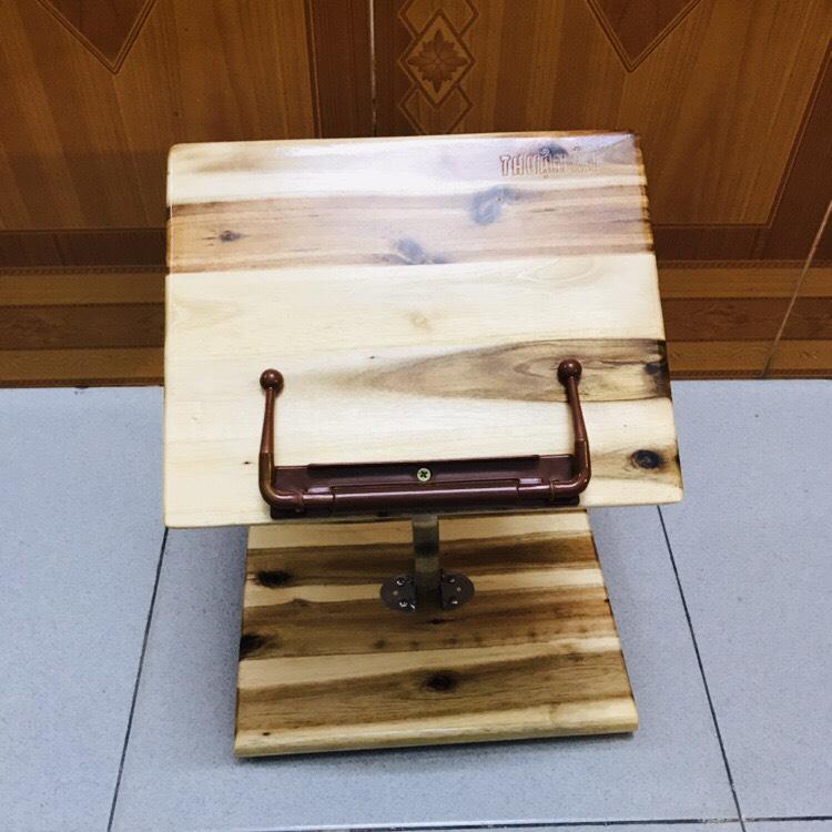Kệ tụng kinh gỗ chân inox