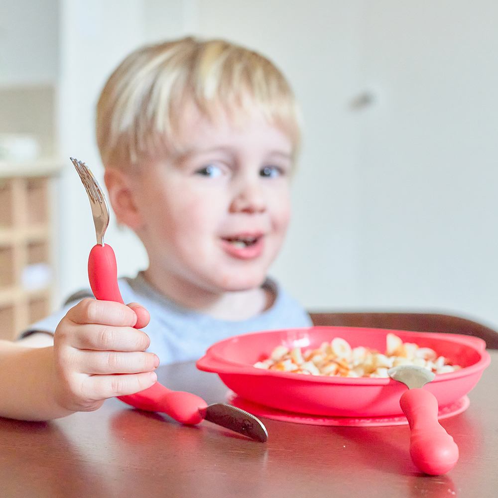 Bộ thìa nĩa ăn dặm cho bé Easy Grip Marcus & Marcus, từ 3 tuổi - Marcus