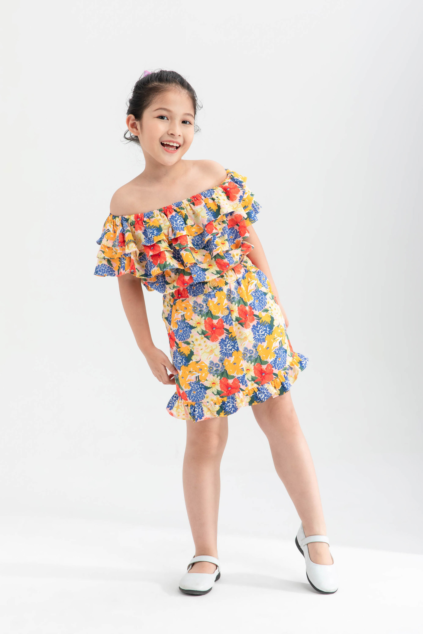 Chân váy thô hoa nhí bé gái ivy moda ms 31g1210