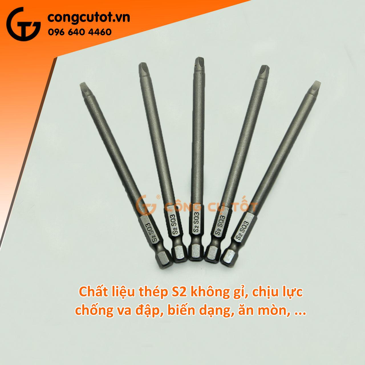 Đầu bắt vít hình vuông chuôi lục