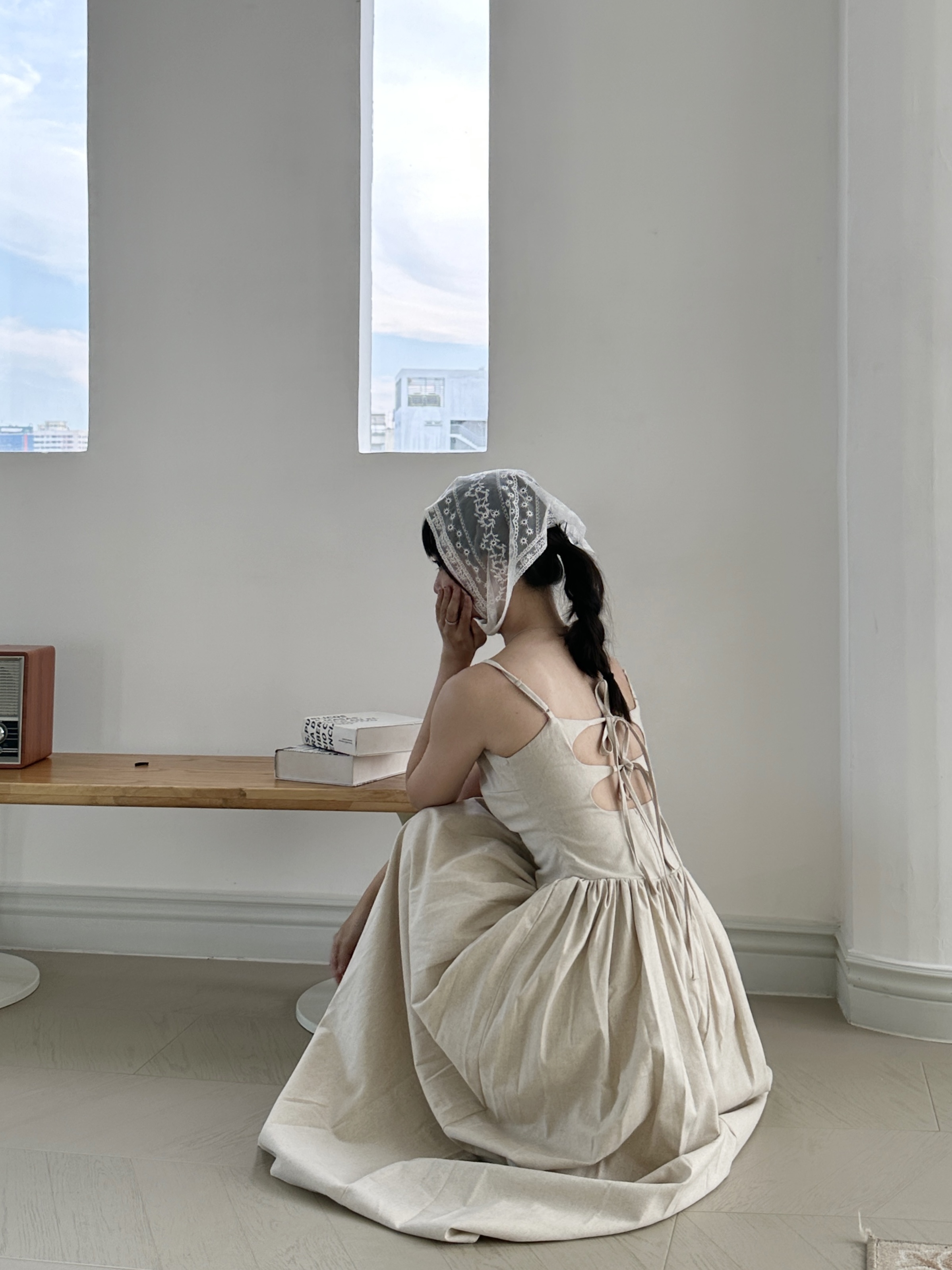 Đầm dây linen cột dây lưng - 𝐉𝐞𝐧𝐧𝐢 𝐃𝐫𝐞𝐬𝐬