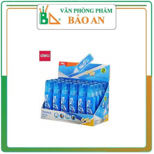Bút xóa nước Deli 12ml .Bút xóa được thiết kế mẫu mã đẹp, mực mau khô, dễ sử dụng