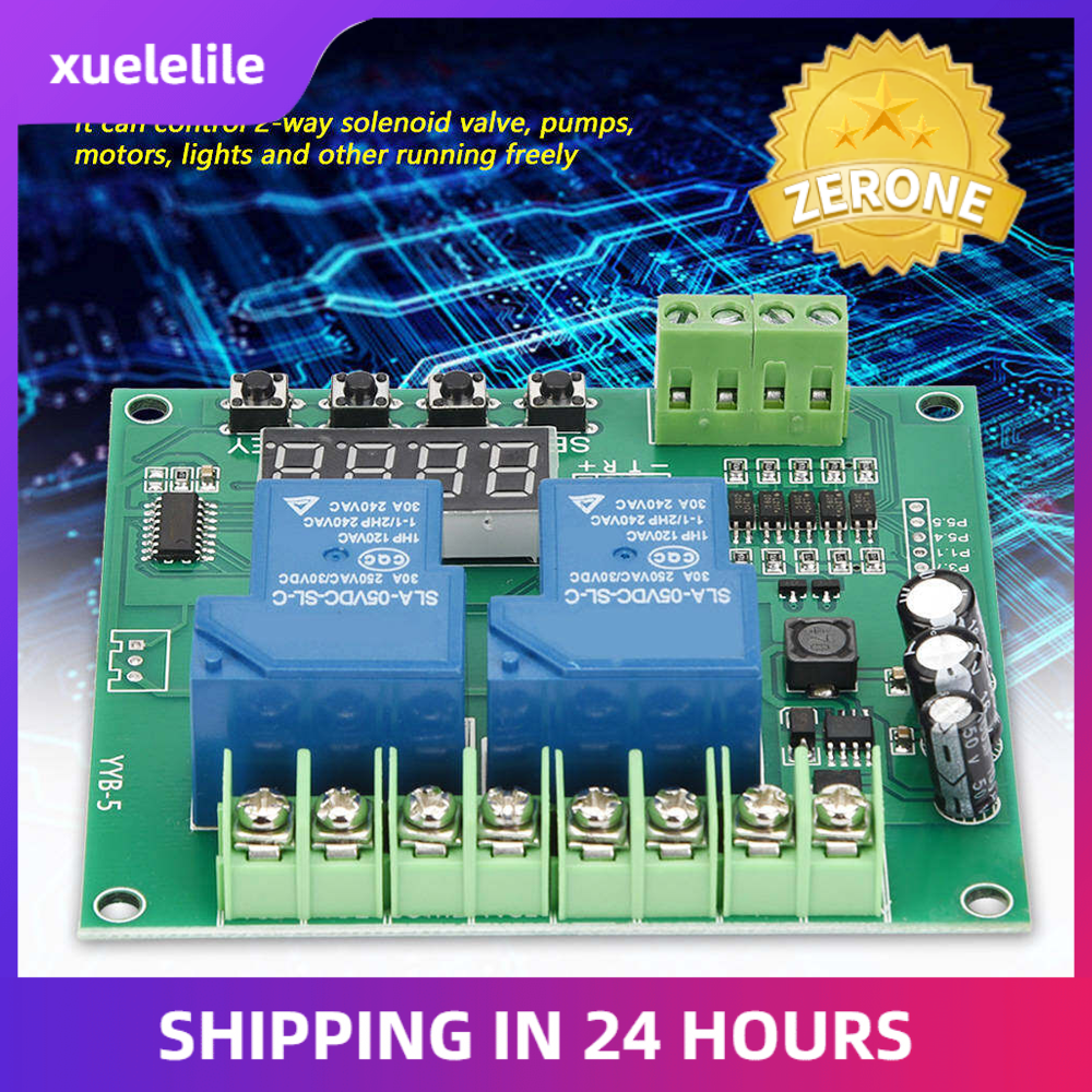 YYB-5 12v 24v Motor Forward Motor Controller / Reverse Control Board Two Relay Delay Timing Cycle Module