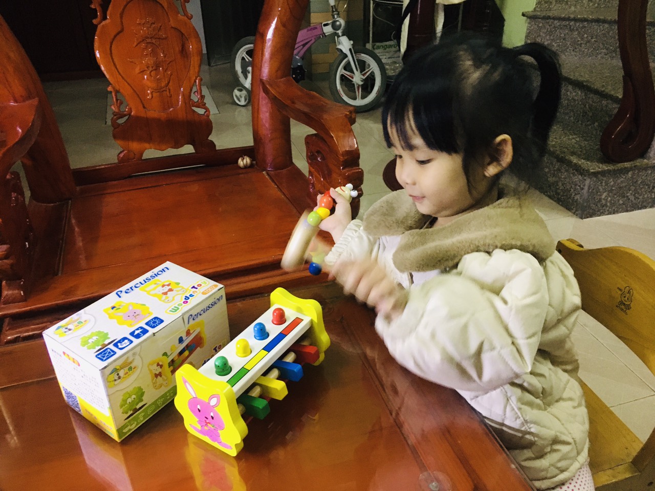 Đồ chơi gỗ đập chuột ( có hình thỏ)