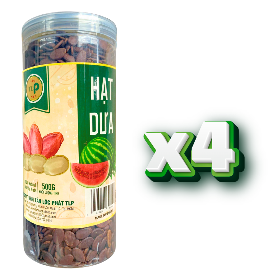 Tan Loc Melon Seeds in Jar 500g Crispy and Delicious with Solid Seeds