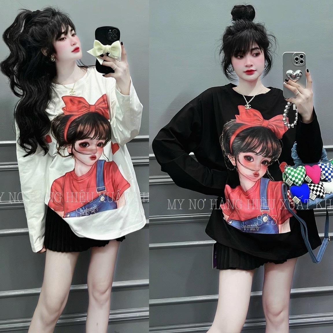 ÁO THUN GIẤY XNK FORM RỘNG CÔ GÁI
