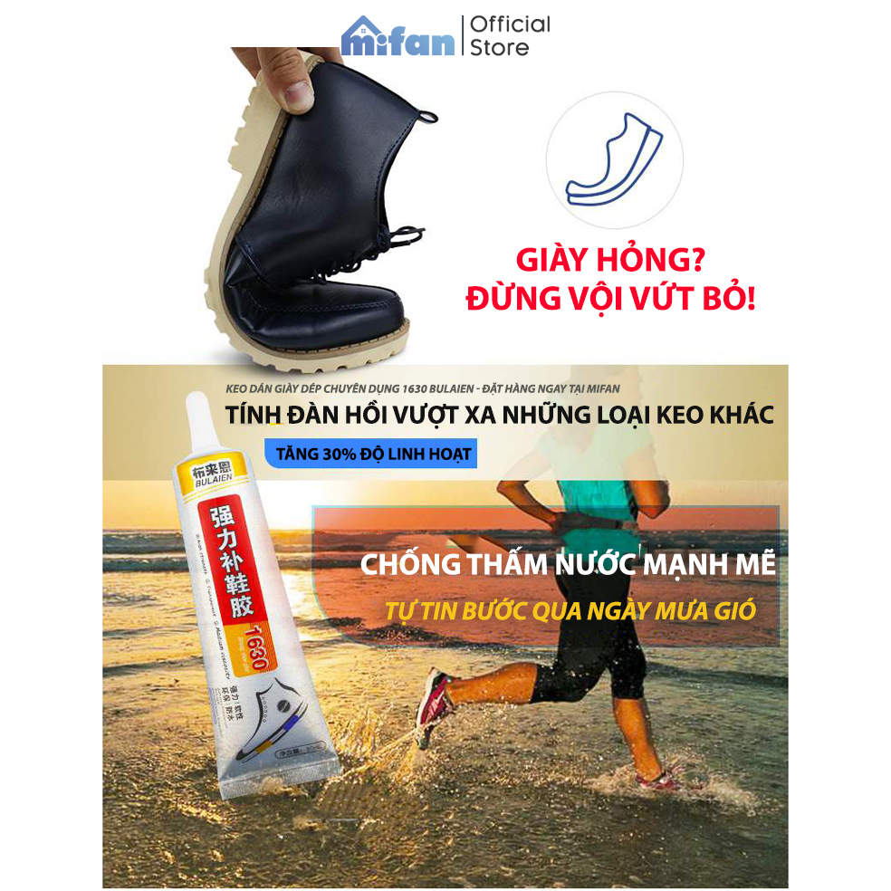 Keo Dán Giày Dép Chuyên Dụng 1630 BULAIEN 60 ml - Keo Dán Thần Thánh Siêu Chắc Trong Suốt - HÀNG CHÍNH HÃNG