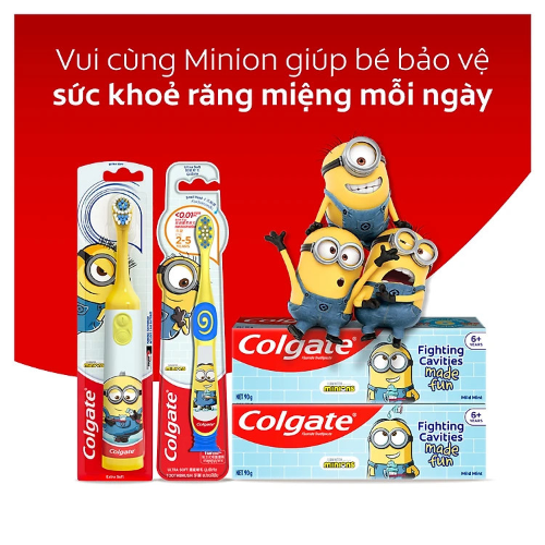 Bàn chải đánh răng Colgate Minion dành cho bé từ 2 - 5 tuổi