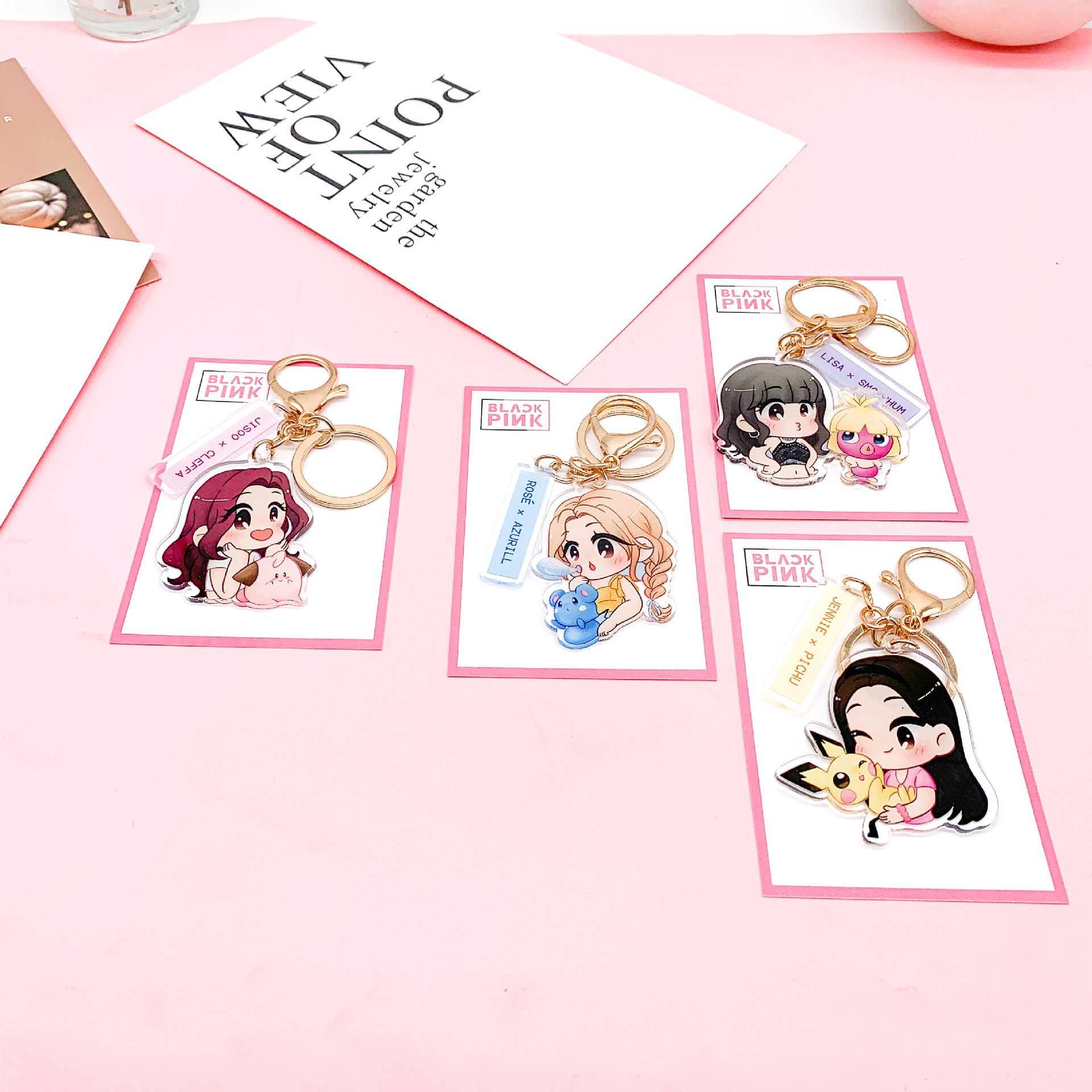 Móc khóa Blackpink chibi Thần Tượng Kpop nhựa Acrylic