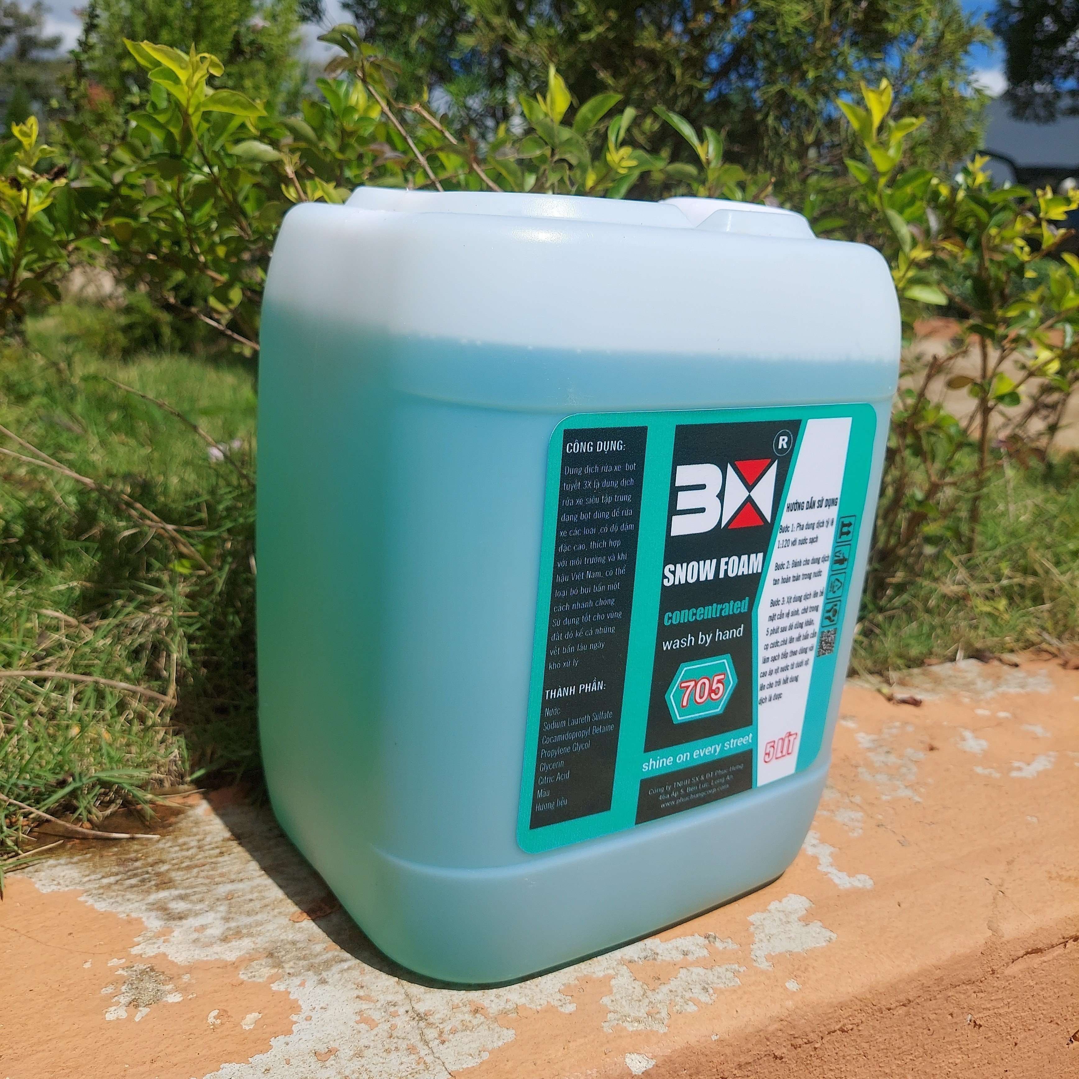 ( CAN 5 LÍT ) CAN BỌT TUYẾT RỬA XE ĐẬM ĐẶC 3X 705 5 LÍT