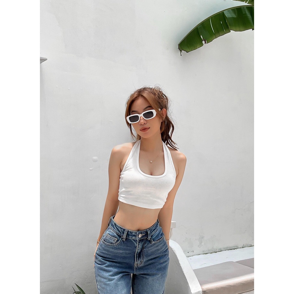 Áo croptop cổ yếm CHICMONKI CAT02