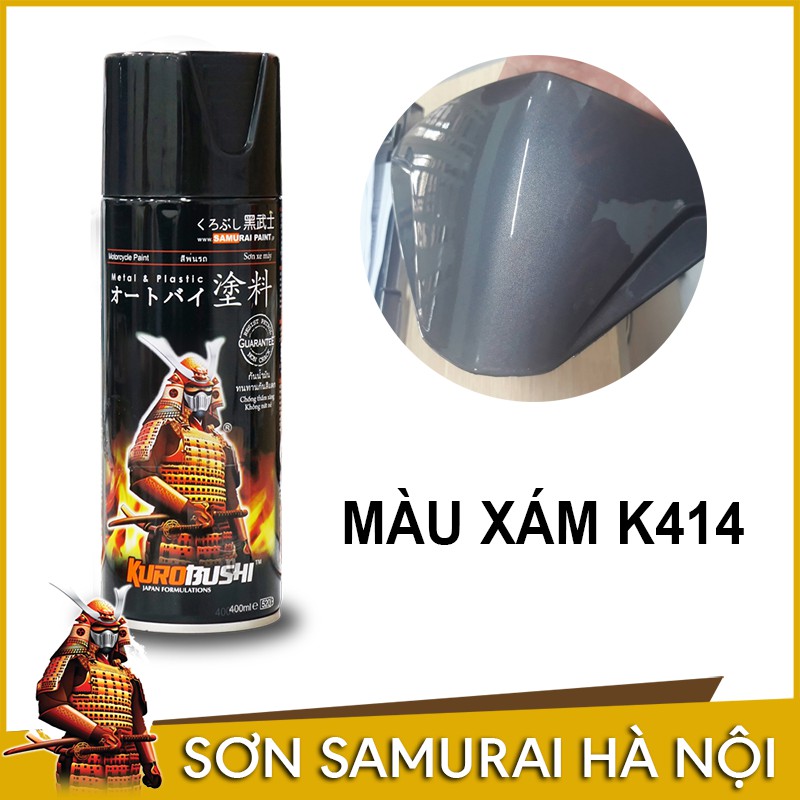 Sơn Samurai - Chai sơn màu xám kim loại k414