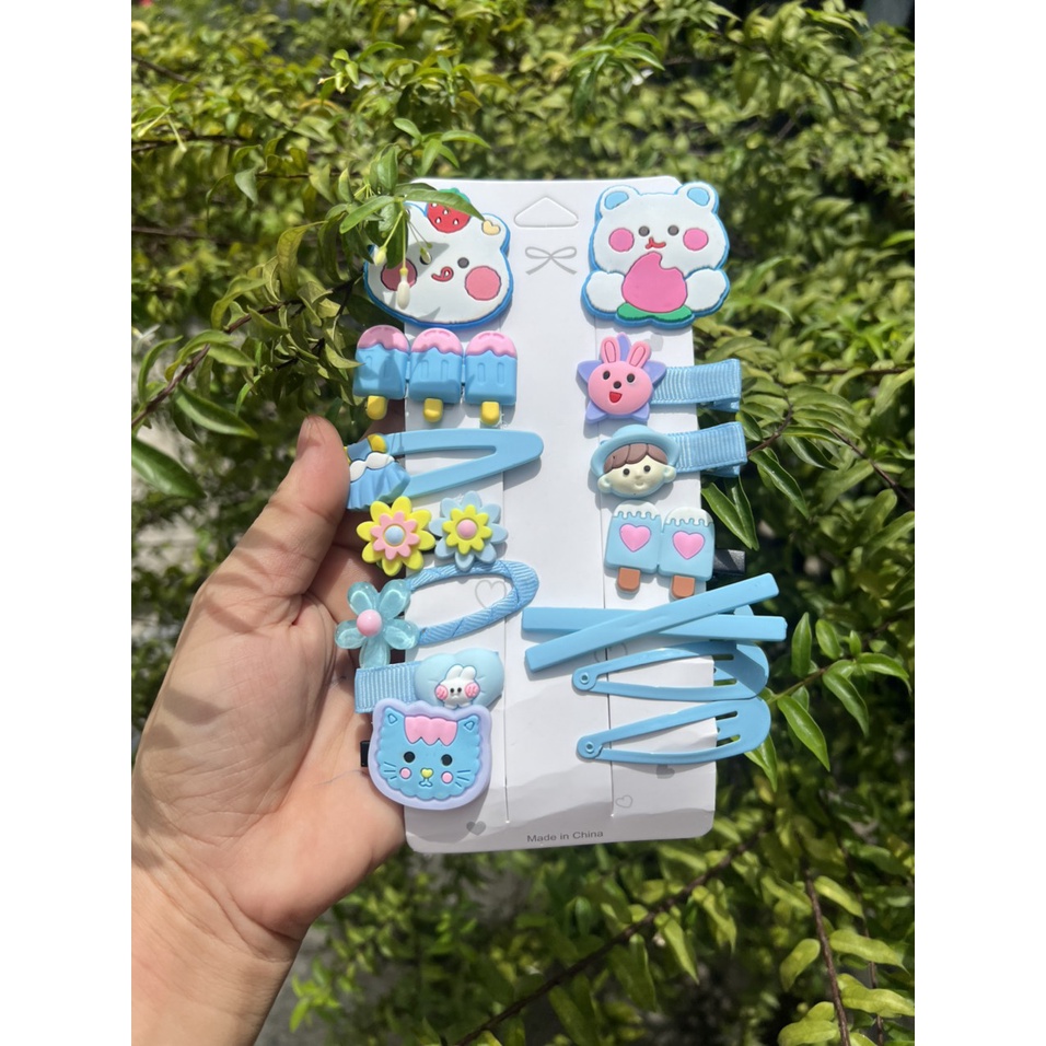 SÉT 14 KẸP TÓC CHO BÉ SIÊU XINH