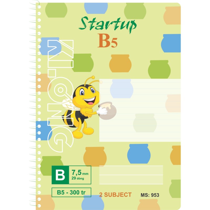 Sổ lò xo đơn B5 - 300 trang; Klong 953