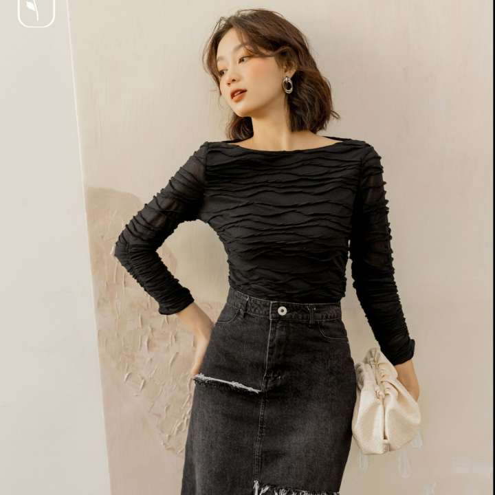 OLV – Áo Long Sleeve Top in Night – OLV ,SKU : 1698856388_VNAMZ-7549436154 >>>🇻🇳 Top1Vietnam 🛒>>> lazada.vn 🇻🇳🇻🇳🇻🇳🛒🛍🛒