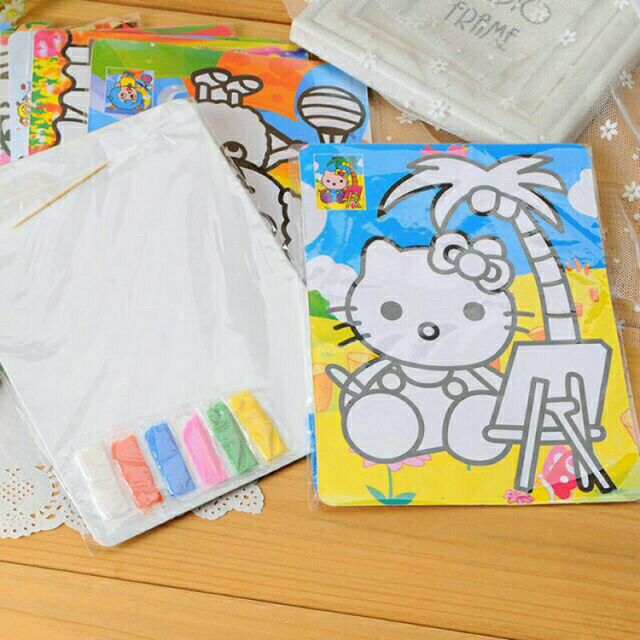 [HCM]SET 2 TRANH CÁT SIZE A4 KÈM CÁT