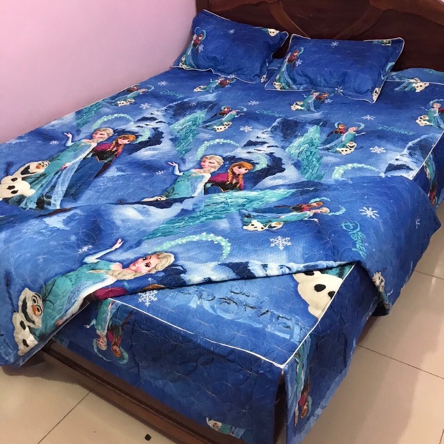 Bộ ga phủ chần bông 5 món cotton poly elsa