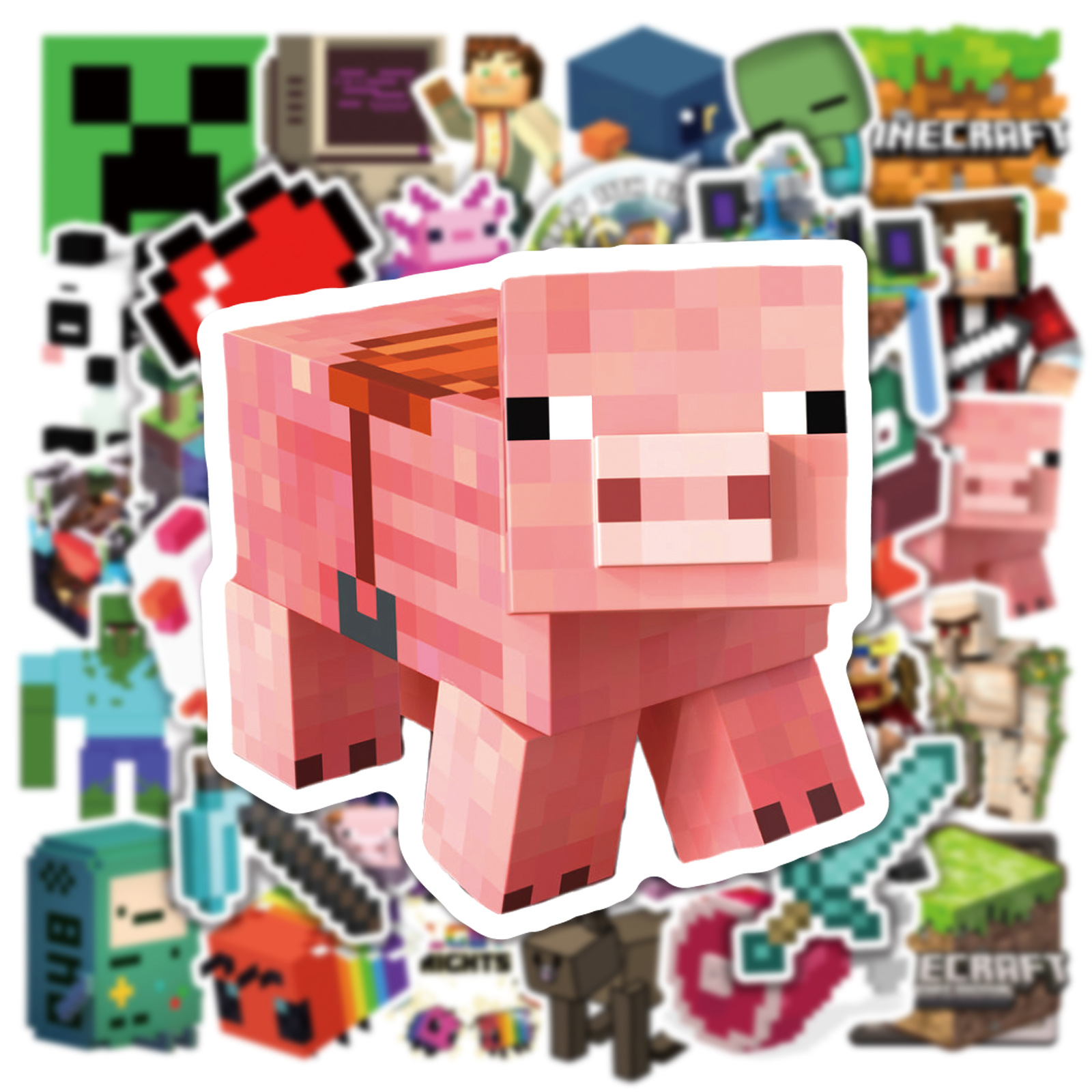 Set 50 sticker hình dán game Minecraft chống thấm nước