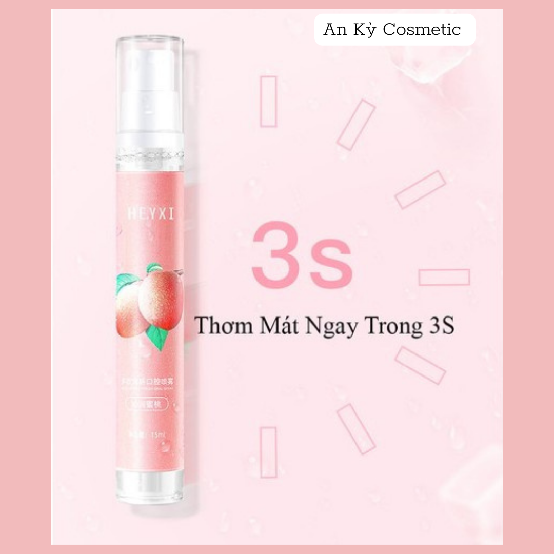 [GIẢM 5% ĐƠN 129K]Xịt Thơm Miệng Heyxi Thơm Mát 15ml (ống)