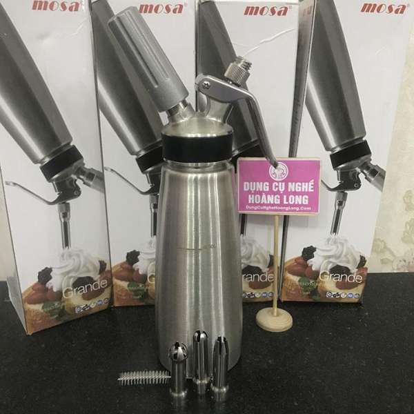 Bình xịt kem tươi Mosa inox cao cấp 0,5Lít