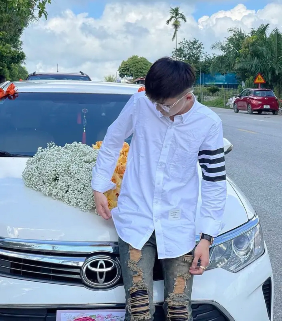 Áo Sơ Mi Thome 4 Sọc đen cánh tay