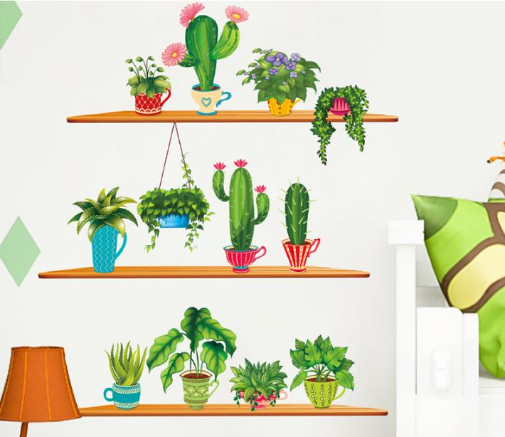Decal trang trí Cây Xương Rồng